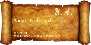 Mangl Amábel névjegykártya